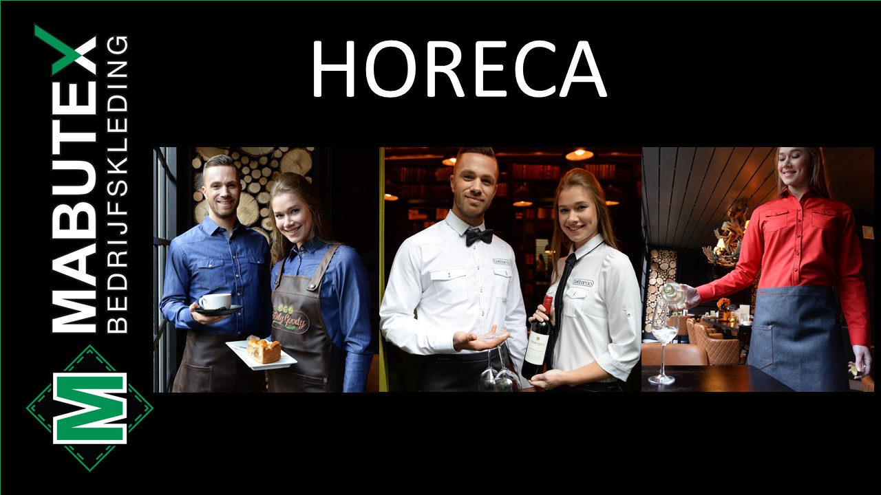 Horeca kleding schorten blouses sloven bij MABUTEX Bedrijfskleding in Leek