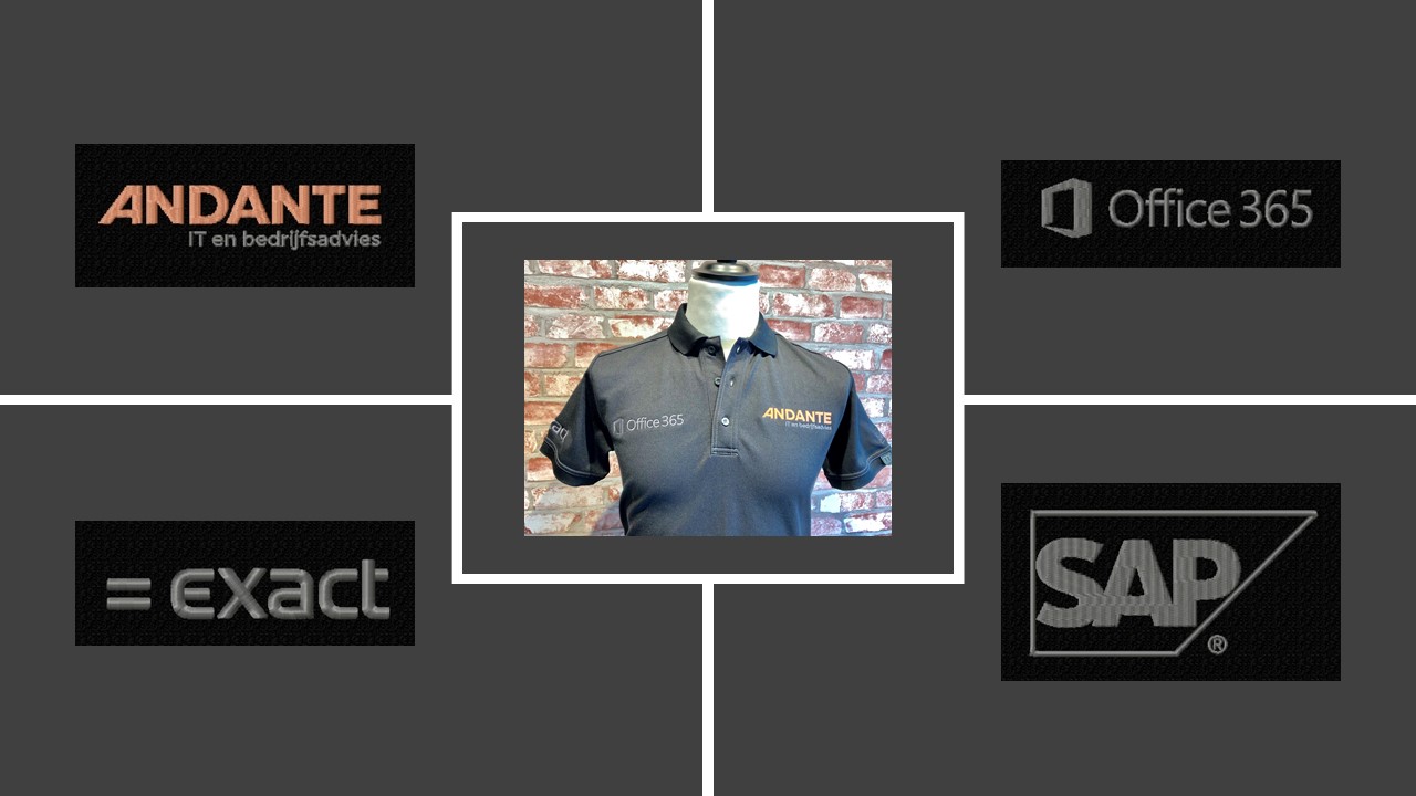 MABUTEX Bedrijfskleding Leek Andante Exact Office365 SAP Polo Borduren