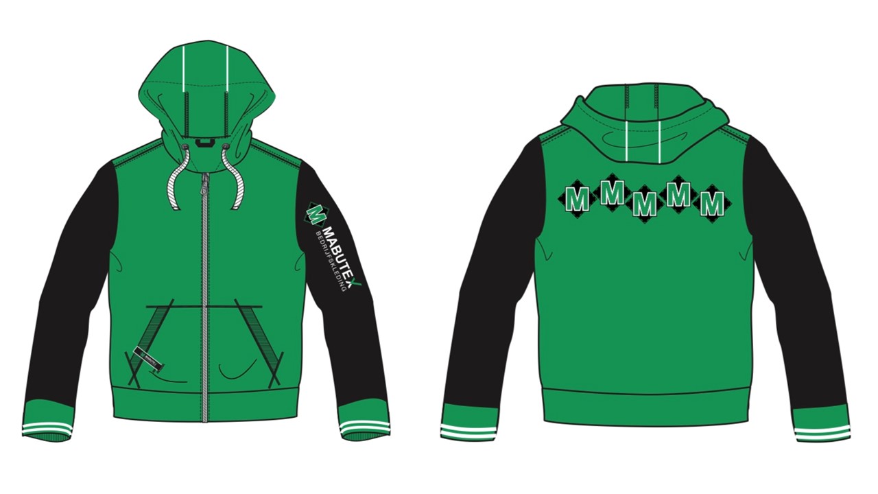MABUTEX Bedrijfskleding Leek Custom Made Bedrijfskleding Hooded Sweater. 3