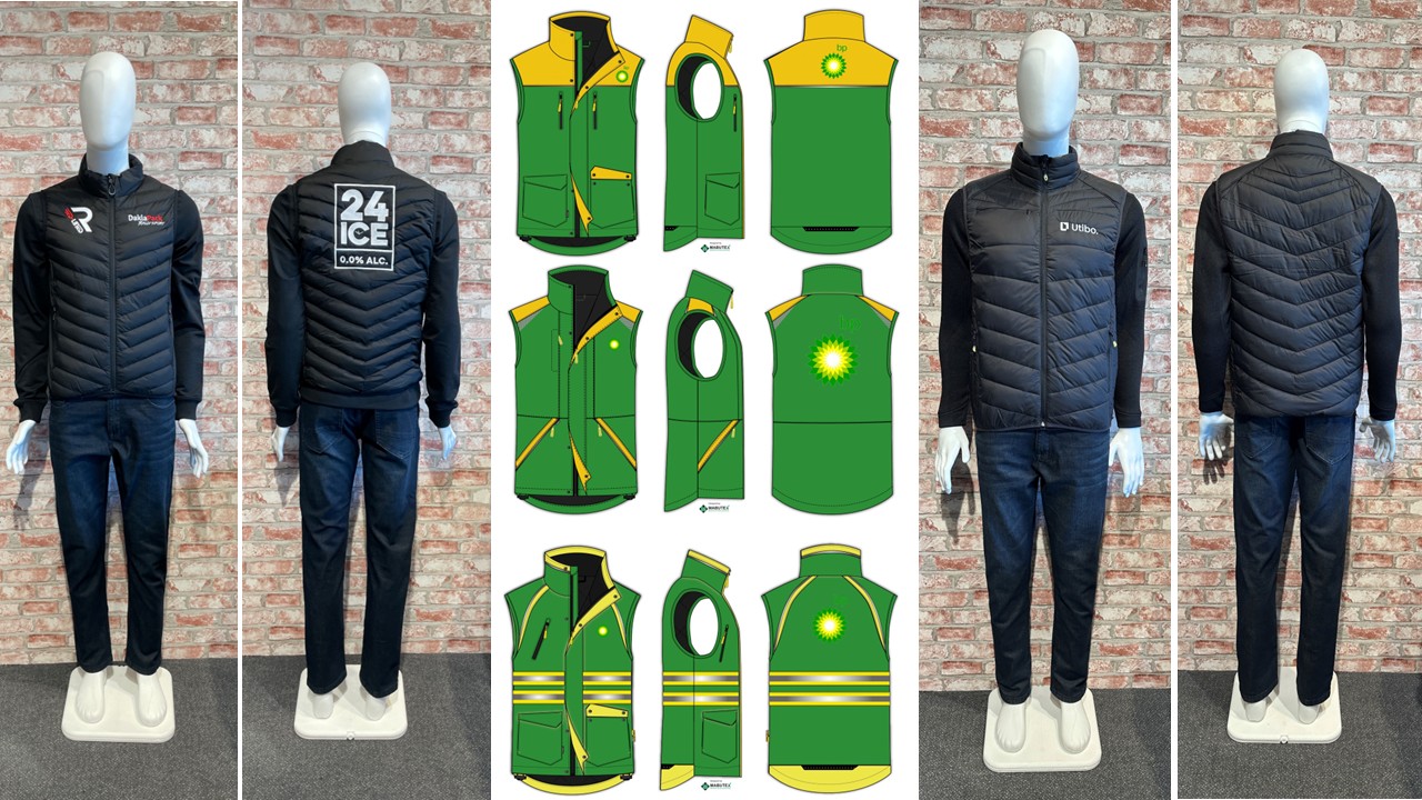 BP Benzinepomp Bedrijfskleding MABUTEX Bedrijfskleding Leek Custom Made Werkkleding Bodywarmer UTIBO 24 ICE