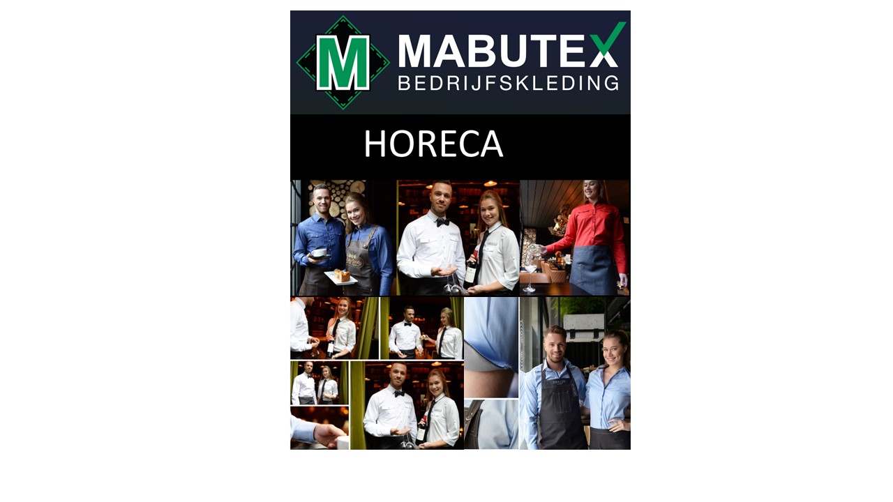 Horeca bedrijfskleding custom made horeca werkkleding brochure MABUTEX Bedrijfskleding Leek